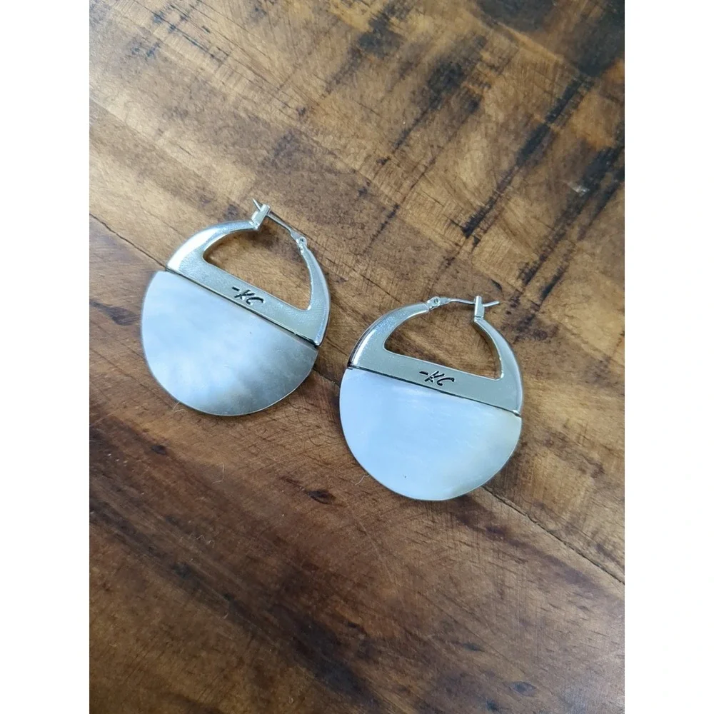 Matching Necklace &‎ Earrings, Grey Beaded, Silver Pendants
